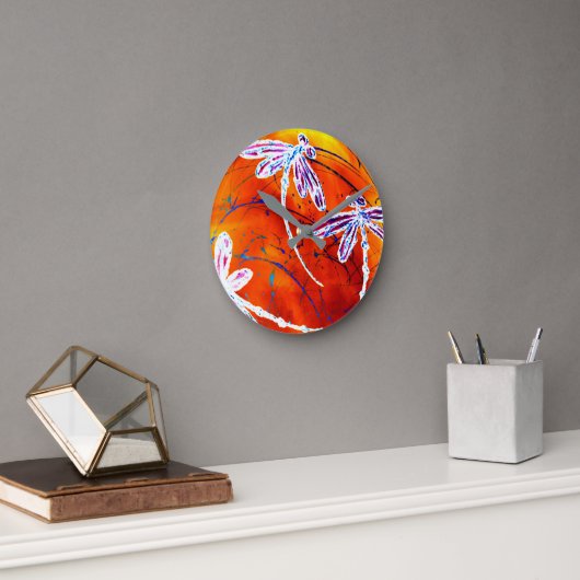 Horloge Ronde Outback Dragonfly Dance (Bureau)