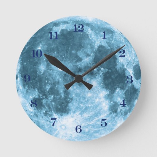 Horloge Ronde Outer Space Astronomy Astronaut Nursery Moon (Recto)