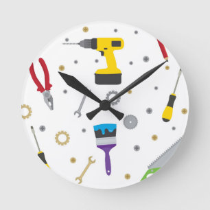 Horloge Ronde Outils Bricoleur