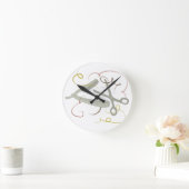 Horloge Ronde Outils de coiffeur (Maison)