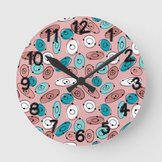 Horloge Ronde Ovales atomiques (Recto)