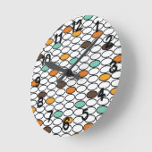 Horloge Ronde Ovals des années 1970 (Angle)