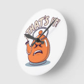 Horloge Ronde Overheated - Funny Whistling Kettle (Angle)