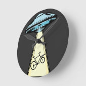 Horloge Ronde OVNI Cargobike, vélo à cargaison, roue à cargaison (Angle)
