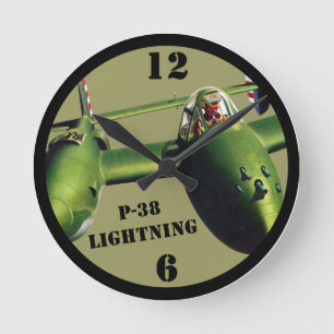 Horloge Ronde P-38 Lightning