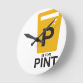 Horloge Ronde P est pour la pinte (Angle)