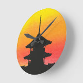 Horloge Ronde Pagode Japon Kyoto (Angle)