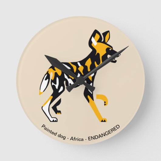 Horloge Ronde Painted dog - (Recto)