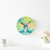 Horloge Ronde Painted Dolphin Clocks (Maison)