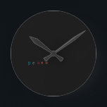 Horloge Ronde Paix<br><div class="desc">Multi-Usage—Chambre-Rug- Salle De Bains-Cuisine-Business-Plus. -Profite ! Produit correspondant dans ma Boutique ! DESIGN ORIGINAL DE PAW (c) Design élégant. NOUVEAU 2018 FABRIC'S & DESIGN'S !</div>