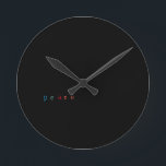 Horloge Ronde Paix<br><div class="desc">Multi-Usage—Chambre-Rug- Salle De Bains-Cuisine-Business-Plus. -Profite ! Produit correspondant dans ma Boutique ! DESIGN ORIGINAL DE PAW (c) Design élégant. NOUVEAU 2018 FABRIC'S & DESIGN'S !</div>