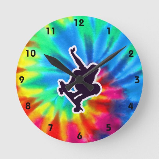 Horloge Ronde Paix, Amour, Skate (Recto)