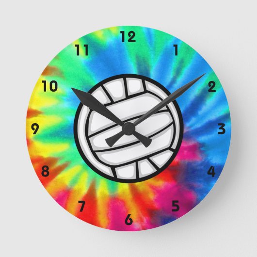 Horloge Ronde Paix, Amour, Volley-ball (Recto)