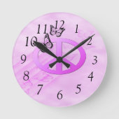 Horloge Ronde Paix rose (Recto)