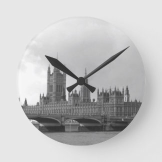 Horloge Ronde Palais blanc noir de Westminster