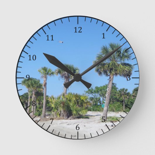 Horloge Ronde Palm Tree (Recto)