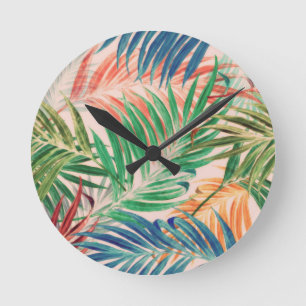 Horloge Ronde Palmettes en couleurs