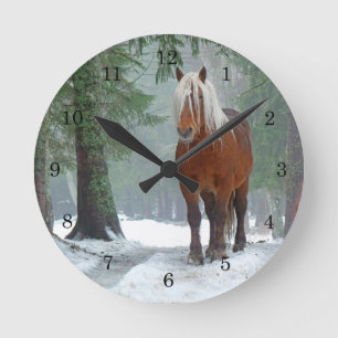 Horloge Ronde Palomino Horse