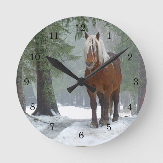 Horloge Ronde Palomino Horse (Recto)