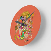 Horloge Ronde Panchmukhi Hanuman Wall Clock (Angle)