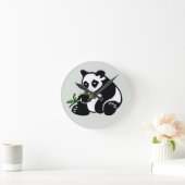 Horloge Ronde Panda - 24 heures sur 24 (Maison)