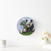 Horloge Ronde Panda Bears (Maison)