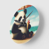Horloge Ronde Panda Bears (Angle)