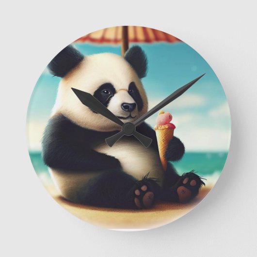 Horloge Ronde Panda Bears (Recto)