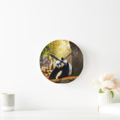 Horloge Ronde Panda in Thought – Peaceful Tree-Side Reflection T (Maison)