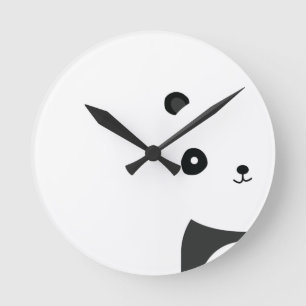 Horloge Ronde Panda paisible