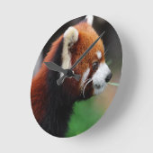 Horloge Ronde Panda rouge (Angle)