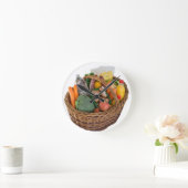 Horloge Ronde Panier avec aliments fruits et légumes (Maison)