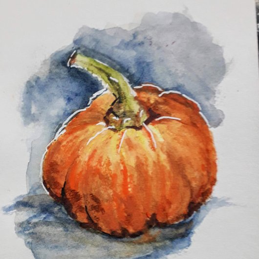 Horloge Ronde Panier avec trois citrouilles