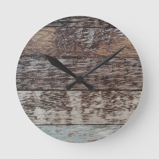 Horloge Ronde Panneau de bois | Rustique (Recto)