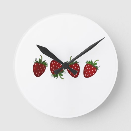 Horloge Ronde Panneau fraise (Recto)