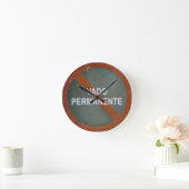 Horloge Ronde Panneau Grungy Street Man Cave (Maison)