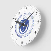 Horloge Ronde panneau Massachusetts (Angle)
