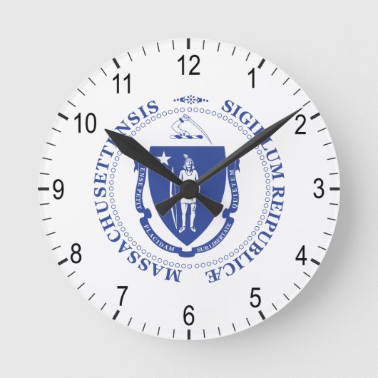 Horloge Ronde panneau Massachusetts (Recto)