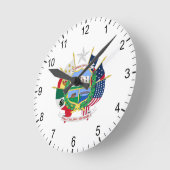 Horloge Ronde Panneau Texas (Angle)