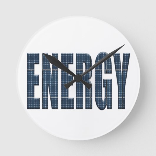 Horloge Ronde Panneaux solaires énergétiques (Recto)