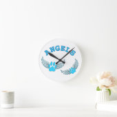 Horloge Ronde Pantalons D'Ange En Bleu (Maison)