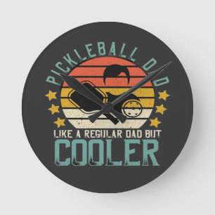 Horloge Ronde Papa de pickleball comme un papa normal mais plus 