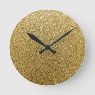 Horloge Ronde Papier à brillance d'or