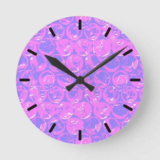 Horloge Ronde Papier à bulle d'art pop (Recto)