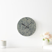 Horloge Ronde Papier peint avec style marine bleu algue (Maison)