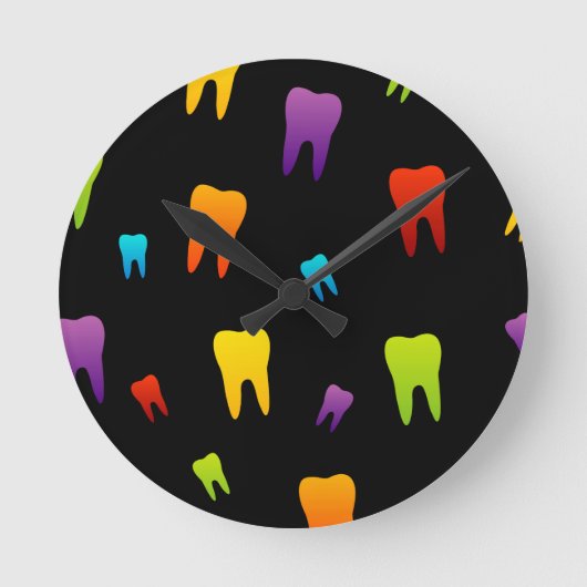Horloge Ronde Papier peint de dent pour le dentiste (Recto)
