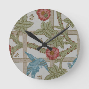 Horloge Ronde Papier peint en treillis de William Morris