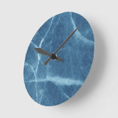 Horloge Ronde Papier peint en verre cassé (Angle)