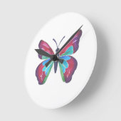 Horloge Ronde Papillon (Angle)