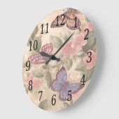 Horloge ronde papillon (Angle)